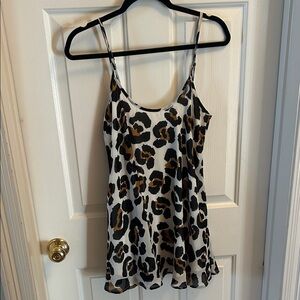 Leopard Print Spaghetti Strap Dress
